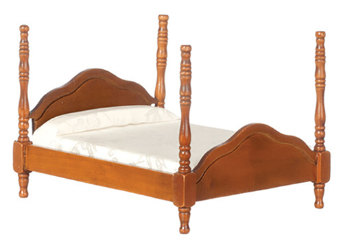 Cannonball Bed, Walnut, Assorted Fabric